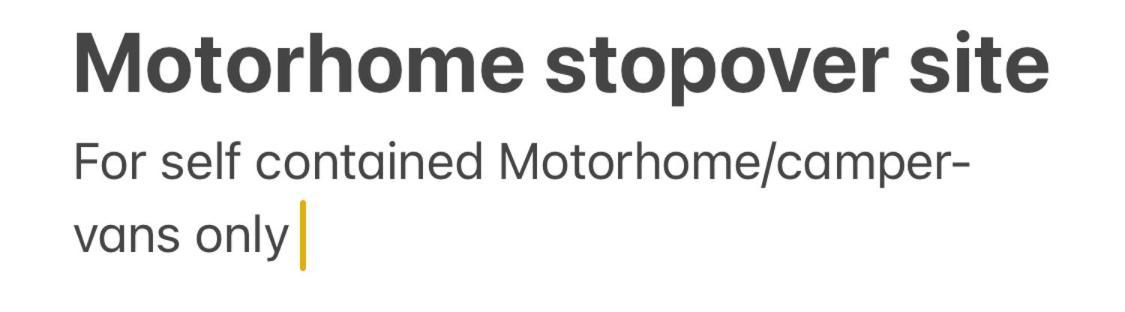 Camping The Old Tramway - In Your Motorhome - Parking Space On The Car Park